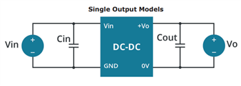 Application Circuit Diagram - CUI Inc PGNM1-S/PGNP1-S Isolated DC-DC Converters